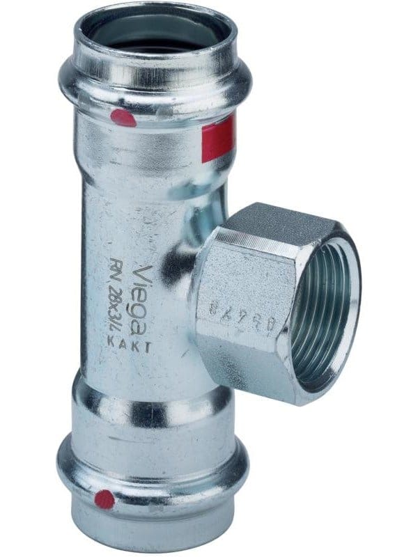 Viega Prestabo XL Tee 88.9 x 3/4" x 88.9mm Galvanized Steel
