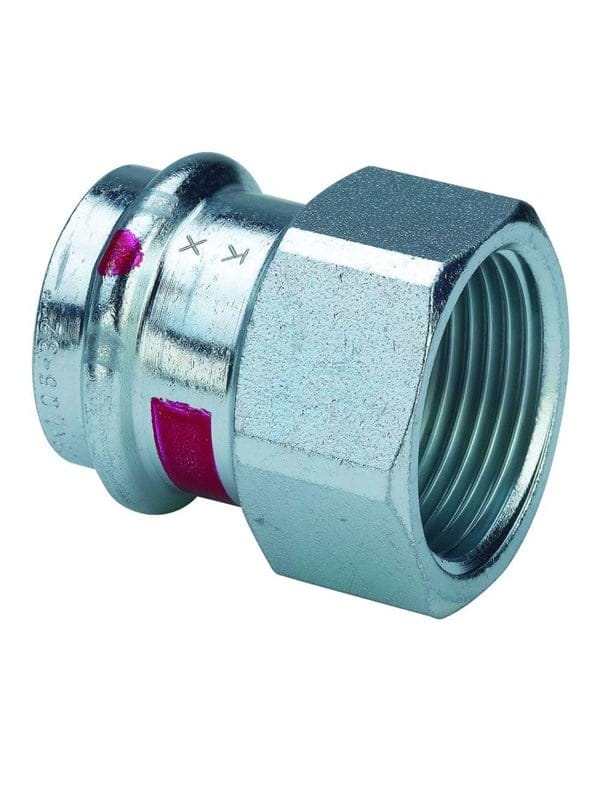 Viega Prestabo transition 54 x 2" socket/socket galvanized steel