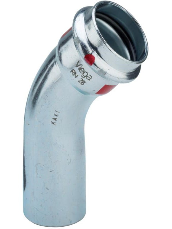 Viega Prestabo bend 45° 35 Steel/Galvanized 558376