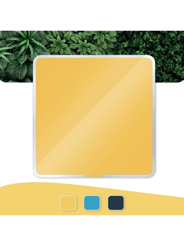 Leitz Cosy Whiteboard aus Glas 45 x 45 cm Warmes Gelb