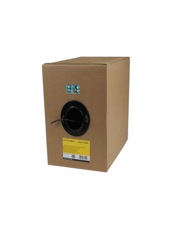 StarTech.com 1000 ft Bulk Roll of Black CMR Cat5e Solid UTP Riser Cable - bulk cable - 304.9 m - black - Schwarz - 304m