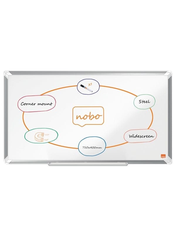 Nobo Premium Plus Whiteboard Stahl Widescreen 32
