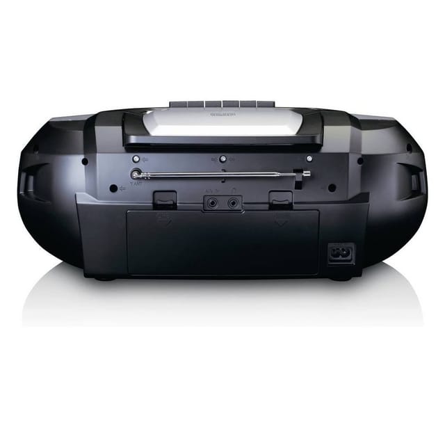 Lenco SCD-720SI - Portable Boombox with DAB+/FM radio Bluetooth® CD Casette Recorder and USB player - Silver - DAB/DAB+/FM - Stereo - silber