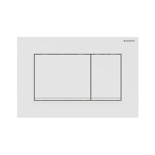 Geberit sigma30 actuator plate 246 x 164 x 12 mm dull white easy-to-clean-coated
