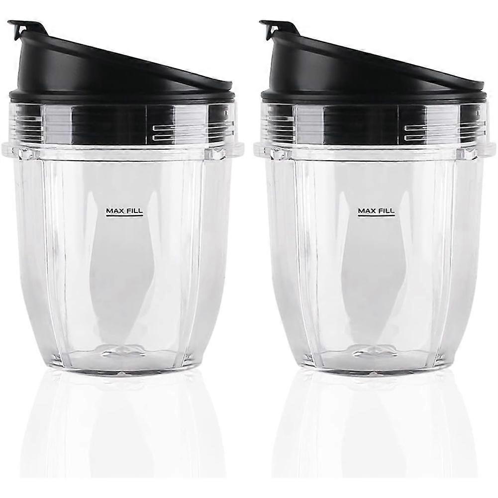 Set Mit 2 Ersatzbechern (35 Cl) Mit Deckel Für Ninja Auto Iq Bl480, Bl482, Bl642, Nn102, Bl682, Bl450, Bl2013 Mixer