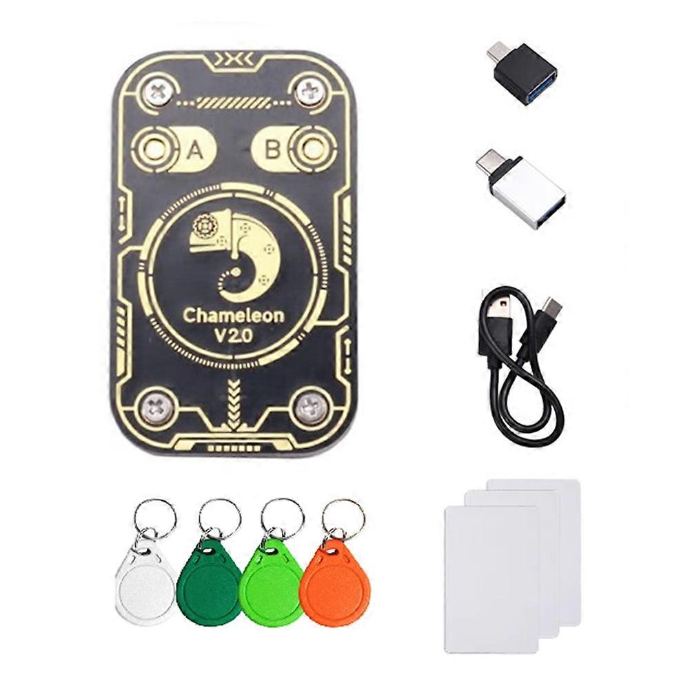 Chameleon Ultra V2.0 Rfid-chip-lesegerät-emulator, 125 Khz/13,56 Mhz Kartendekodierung, Nfc-duplikator, 4 Uid-schlüssel + 3 Uid-karten