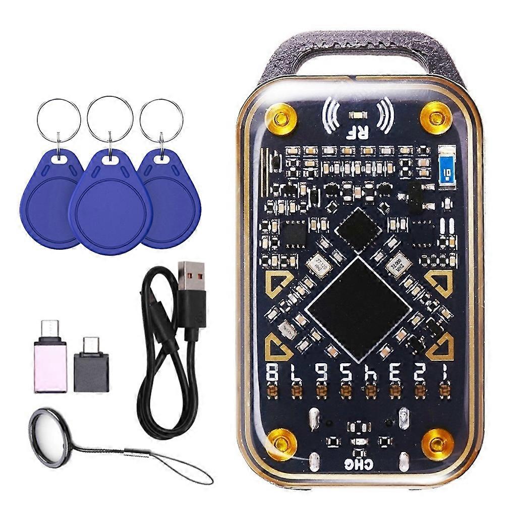 Chameleon Ultra Rfid-chip-lesegerät, Smartcard-emulator, Nfc-duplikator, 125k/13,56m Id-smartcard-decoder + 3xcuid-schlüsselanhänger