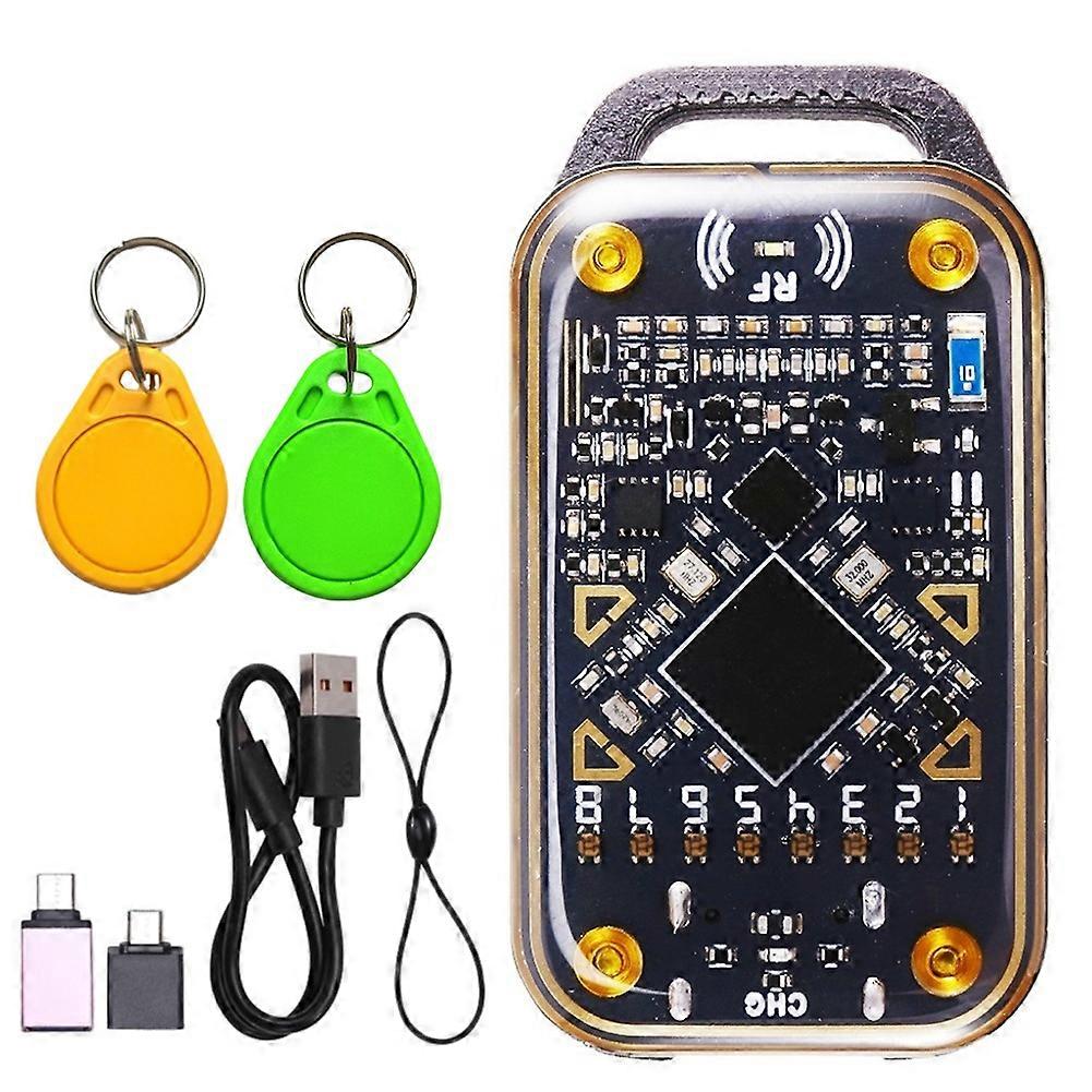 Chameleon Ultra Rfid-chip-lesegerät + 2 Cuid-schlüsselanhänger, Nfc-smartcard-emulator, 125k/13,56m-duplikator, Id-smartcard-dekodierung