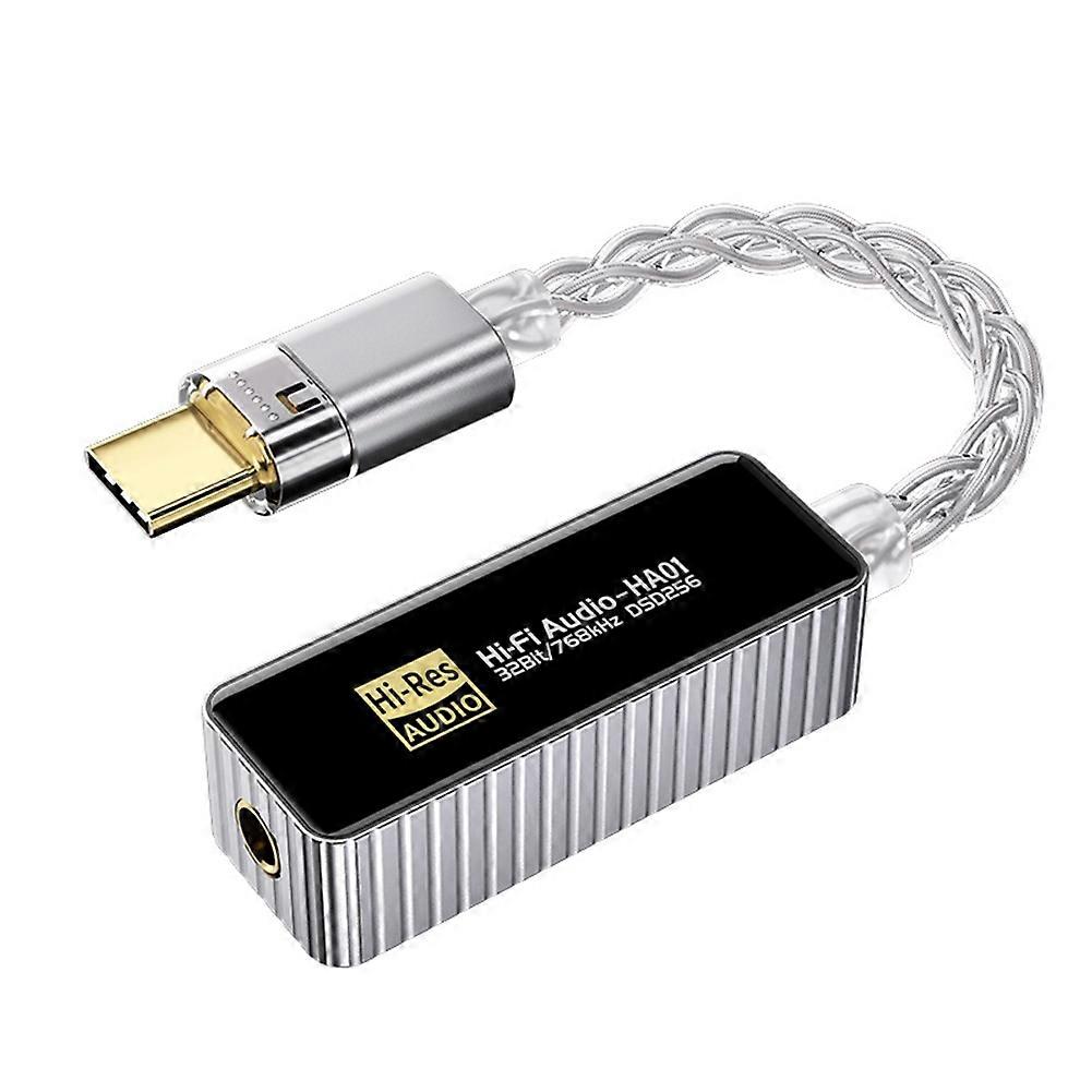 Cs43198+ct7601 Dual-chip Tragbarer Usb-hifi-digital-analog-wandler (dac) Und Kopfhörerverstärker, Verlustfrei, Dsd256 32-bit/384 Hz Kompatibel, B