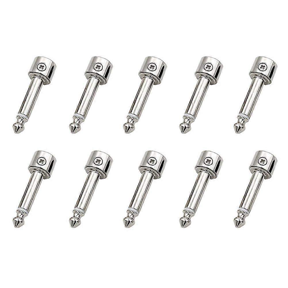 10-teiliges 6,35-mm-lötstecker-set Für Diy-gitarrenpedalboards Und E-gitarrenzubehör