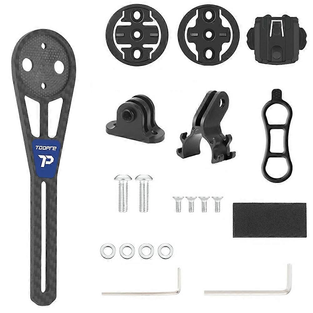 Toopre Carbonfaser-halterung Für Garmin Xoss Rennradcomputer, Verlängerungs-lichthalterung, Basis Für Tl-m05 Action-kamera
