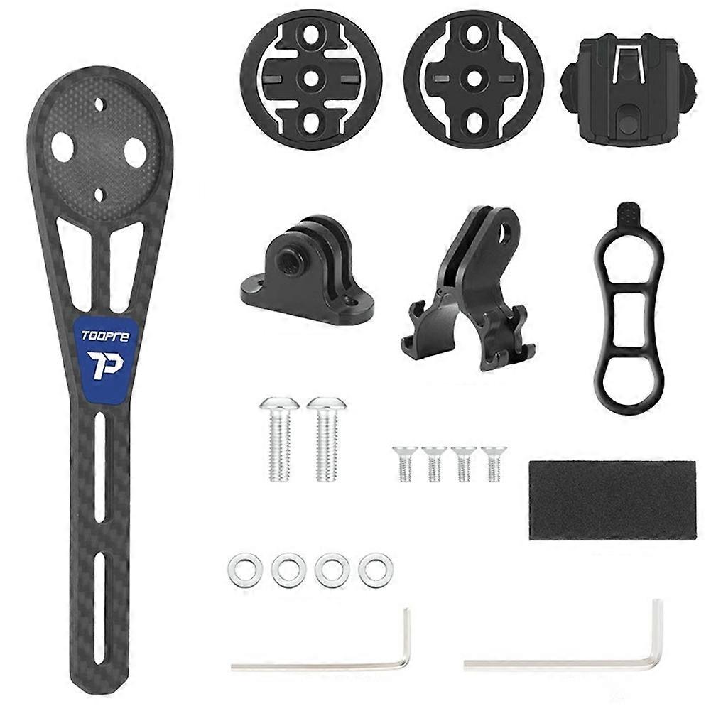 Toopre Carbonfaser-halterung Für Garmin Xoss Rennradcomputer, Verlängerungs-lichthalterung, Basis Für Tl-m04 Action-kamera