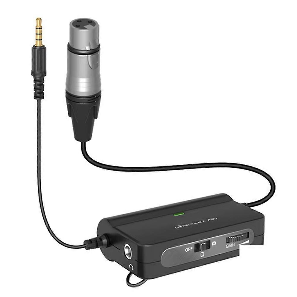 Linkflex Ad1 Mikrofonvorverstärker, Xlr-auf-3,5-mm-audioadapter Für Smartphones, Dslr-kameras Und Camcorder