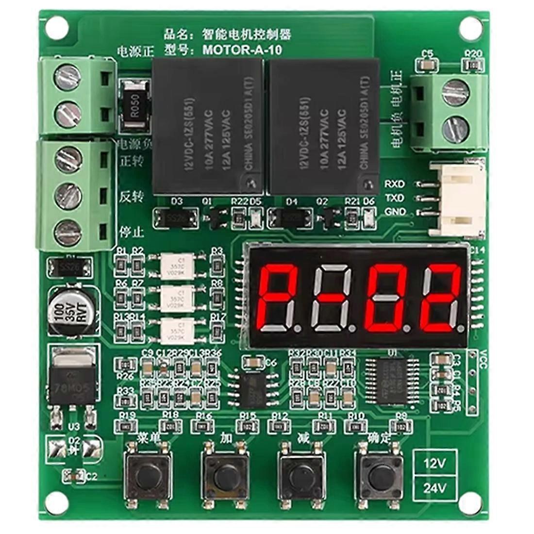 12v Dc-motorsteuerung Mit Vorwärts-/rückwärtsdrehungskontrolle, Endschalter-timer Und Überstromschutz.