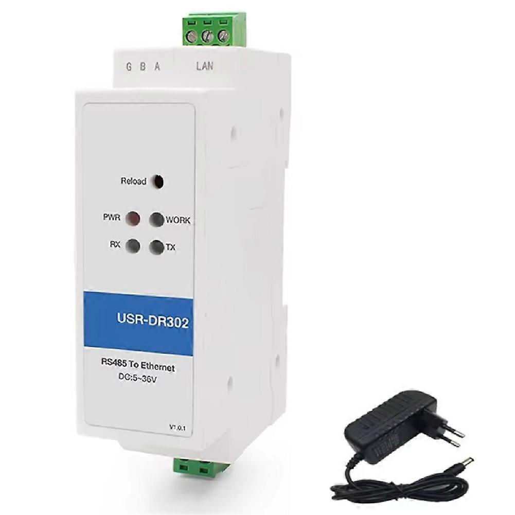 Rs485-zu-ethernet-din-schienen-konverter Für Usr-dr302 Iot-server, Modbus-kompatibel, Europäischer Stecker.
