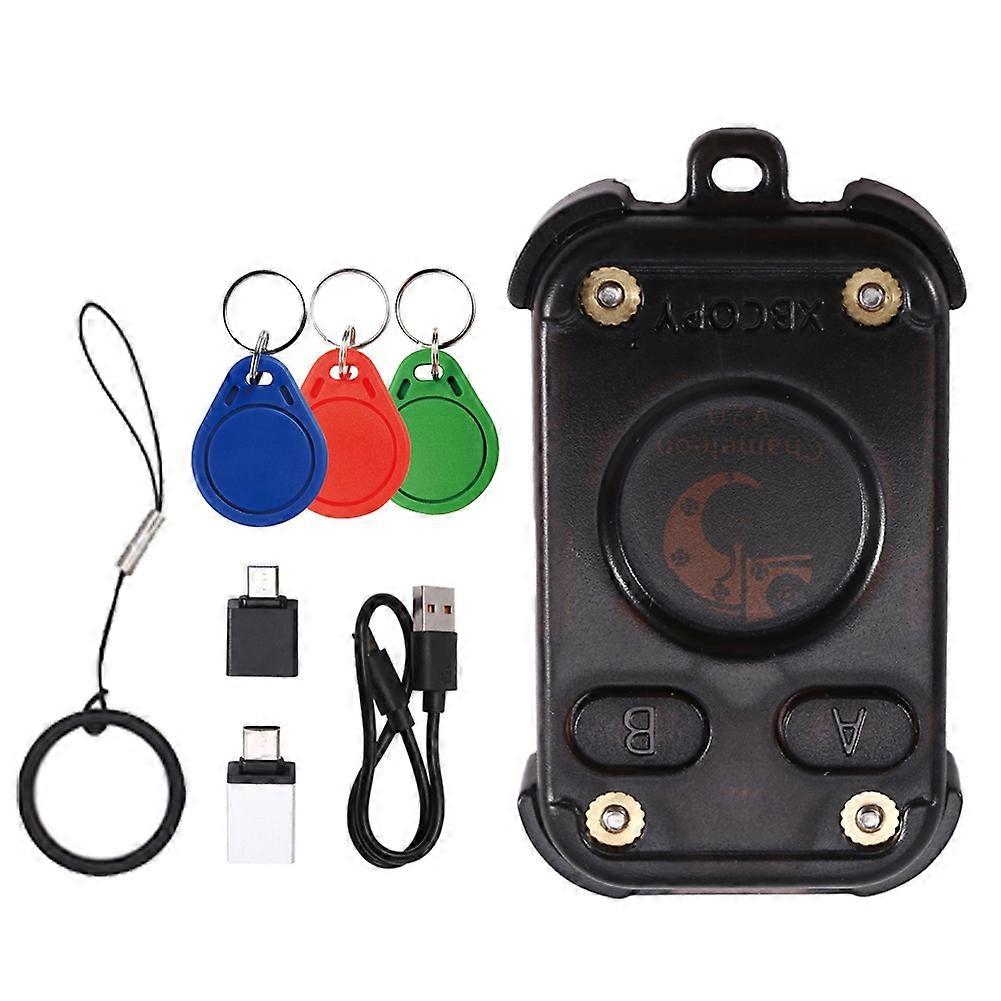 Chameleon V2.0 Rfid-chip-lesegerät, Emulator, Nfc-duplikator, 125k-kartendecoder, 13,56 Mhz, Chameleon Ultra+3xcuid-schlüsselanhänger