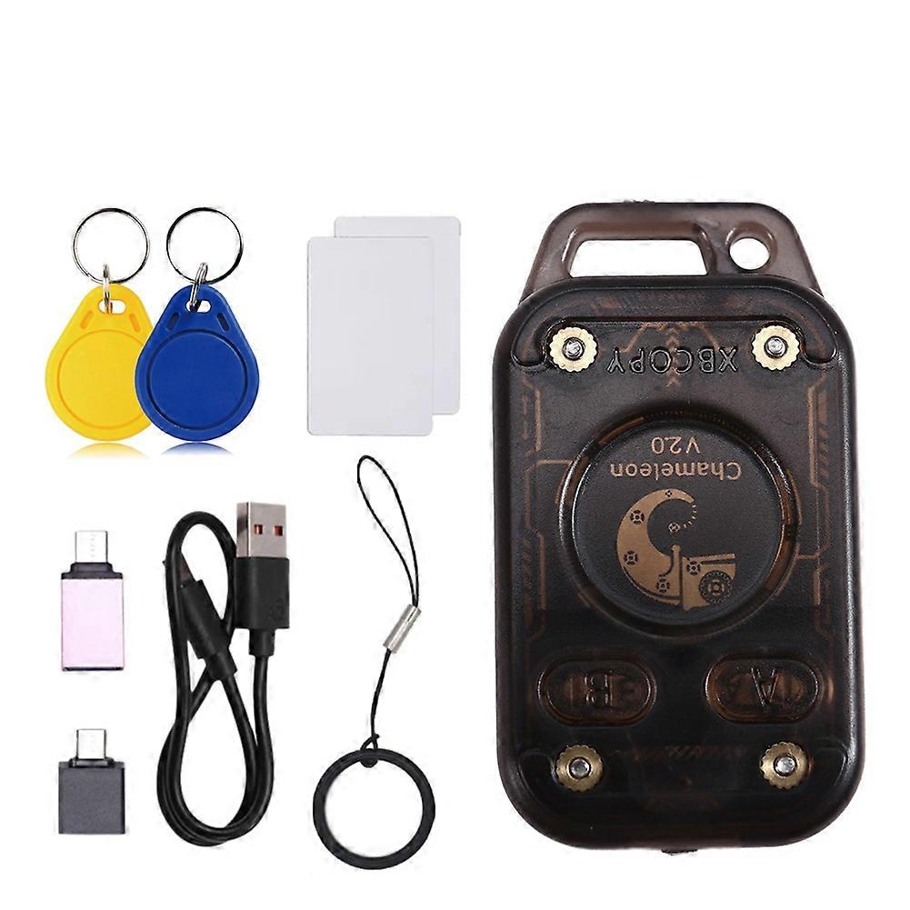 Chameleon V2.0 Rfid-chip-lesegerät-emulator + 2xuid-schlüsselanhänger-/karten-dekodierung 125 Khz 13,56 Mhz Chameleon Nfc-duplikator