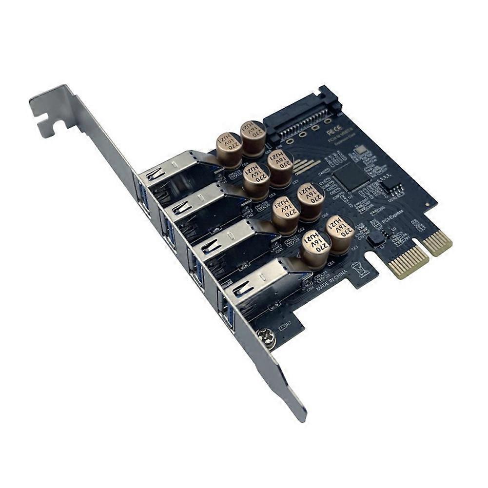 Pci-e Usb 3.2 5 Gbit/s Erweiterungskarte, Usb 3.2 Pci Express X1 Auf 4-port Hub-adapter Mit Sata-netzteil Für Desktop-computer