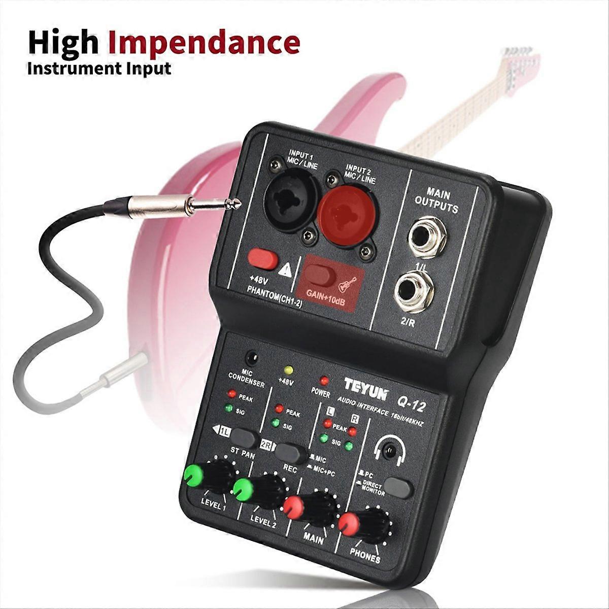 Q12 16-bit/48 Khz Computer-aufnahme-soundkarte