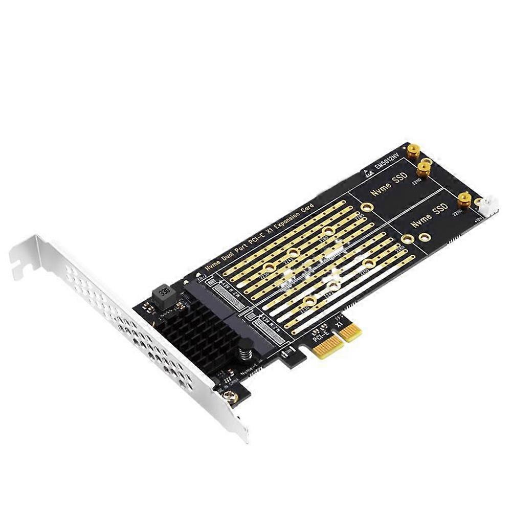 Pcie X1 Auf Dual M.2 Nvme Ssd Konverteradapter Mit M-key Für 2230/2242/2260/2280 Ssd-erweiterungskarten