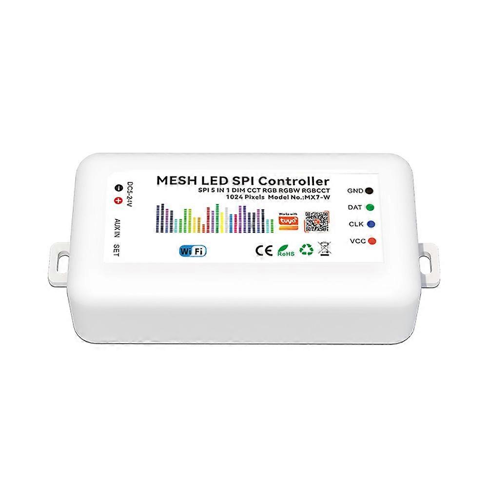 Tuya X7 Farbiger Smart-led-controller, Musiksynchronisation, Soundaktivierung, Integriertes Mikrofon, Rgb-lichtmodulator, Wlan