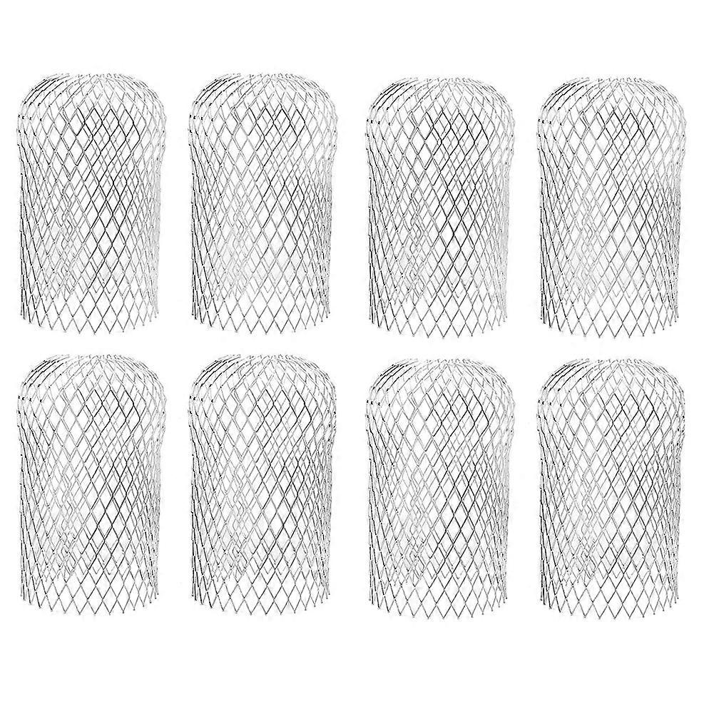Set Aus 8 Aluminium-dachrinnenabdeckungen Für Fallrohre Mit Ausziehbarem Laubschutzgitter (12 X 17 Cm).