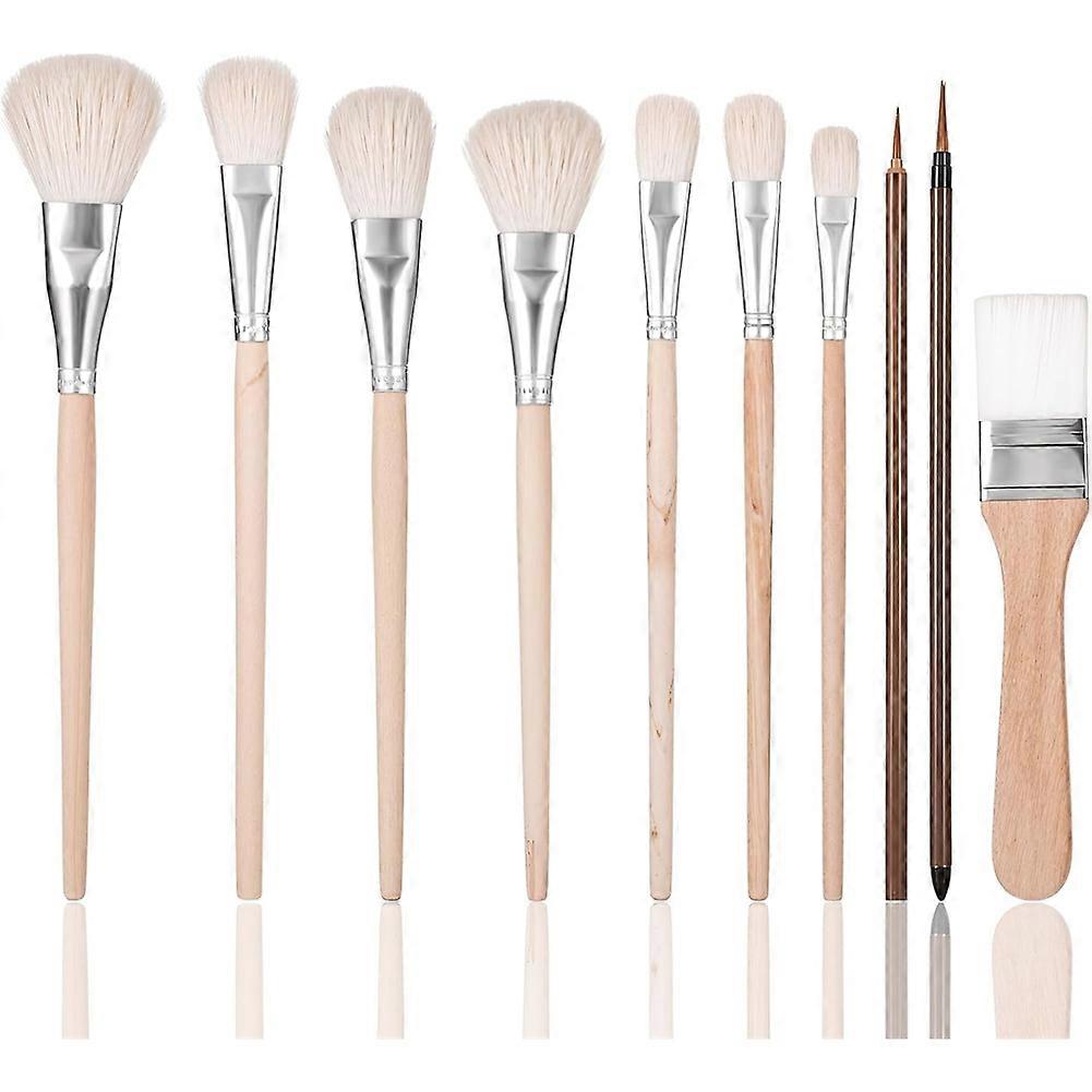 Set Mit 20 Weichen Emaillepinseln Für Keramik, Geeignet Für Acryl- Und Aquarellmalerei Sowie Ölmalerei Auf Keramik.