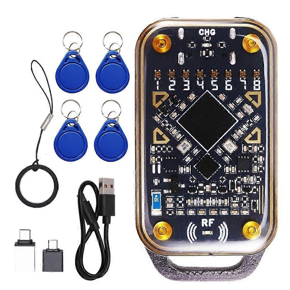 Chameleon Ultra Smartcard-emulator, 125 Khz/13,56 Mhz Rfid-chip-lesegerät, Kartendekodierung, Nfc-duplikator + 4xuid-schlüsselanhänger