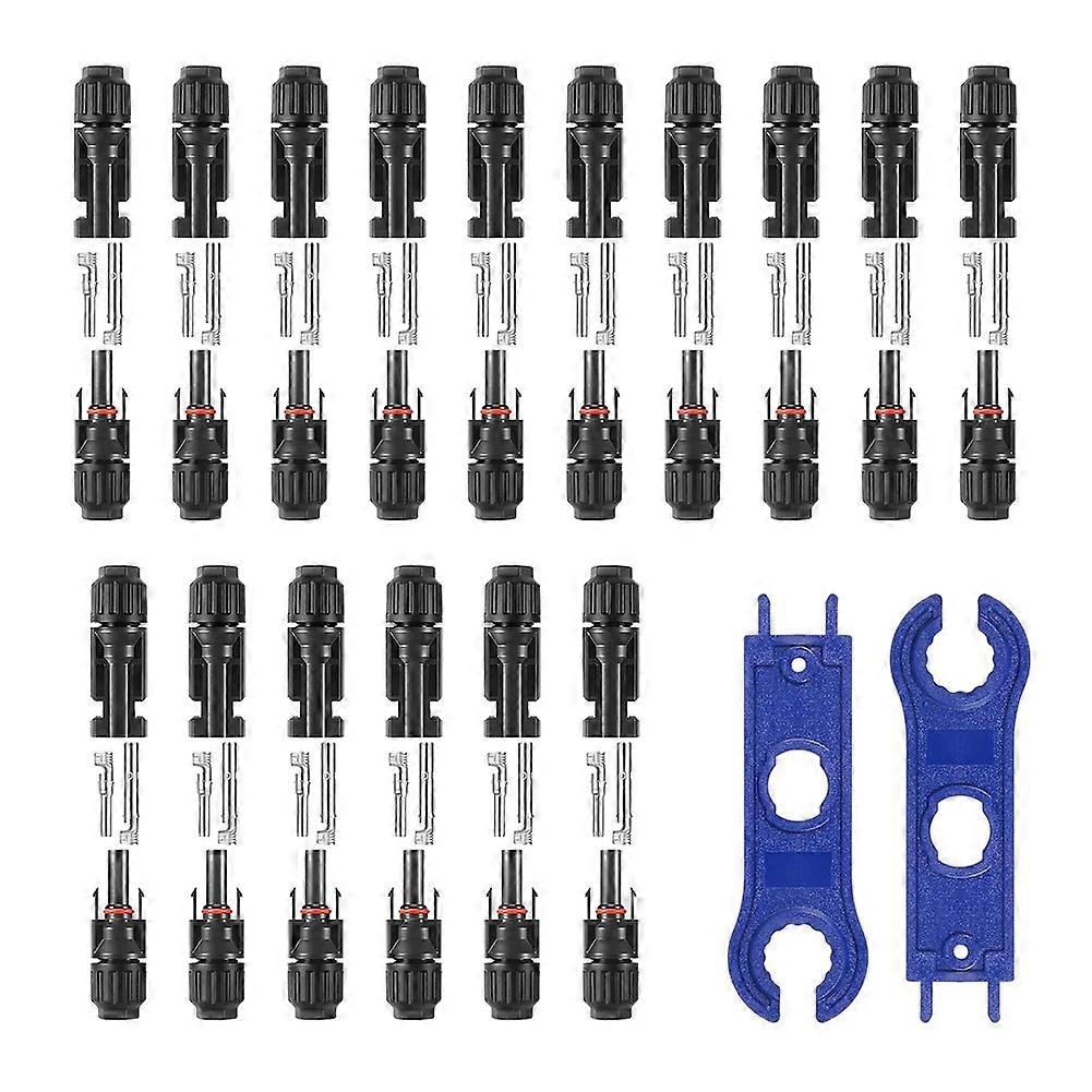 32 Mc4-steckverbinder Für Solarmodule, 16 Stecker/buchsen-paare + 2 Kodierungen, Für Solarenergie