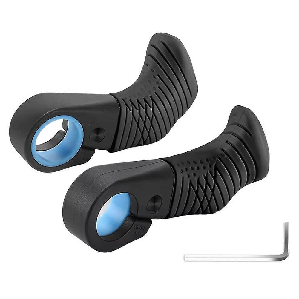 Ergonomische Fahrrad-daumenauflagegriffe, Kleine Zusätzliche Lenkergriffe, Schafhornförmiger Griff, Schwarz