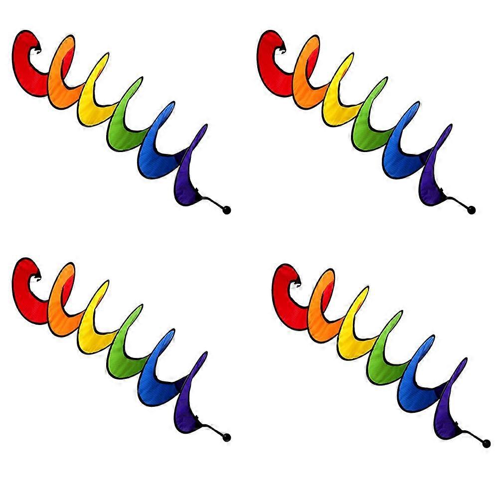 4 Farbenfrohe Windspiralen Für Garten, Terrasse Oder Camping (regenbogen)