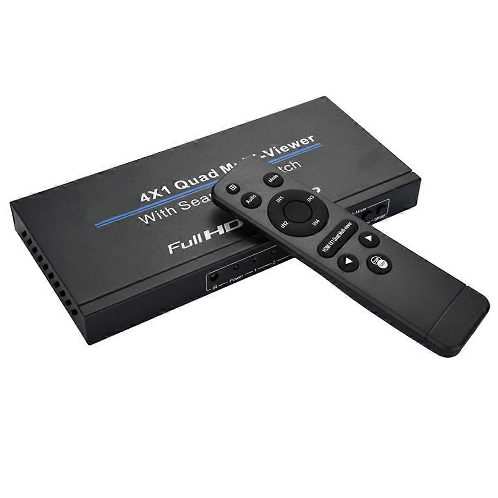 Vierfacher Multiviewer 4x1 Hdmi-kompatibler Audio-video-konverter (4 Eingänge/1 Ausgang) Mit Europäischem Stecker.