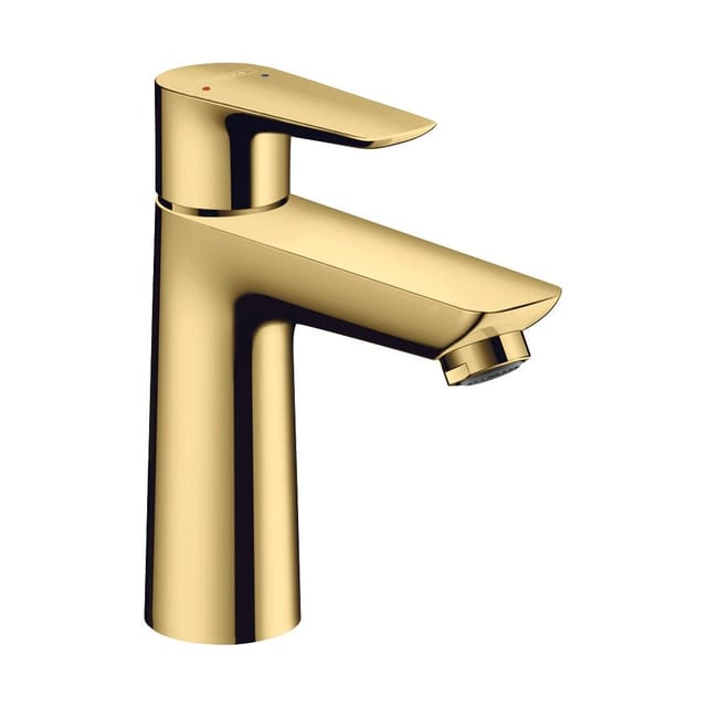 Hansgrohe talis e single lever basin mixer 110 without waste polished gold-optic