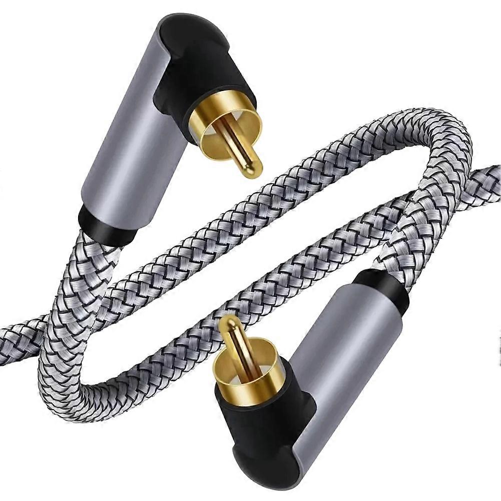 90° 75 Ω Rca-stecker Auf Stereo-rca-digital-koaxial-audiokabel Für Hi-fi Spdif-lautsprecher, Kompatibel Mit Soundbars, Cd/dvd-playern Und Fernsehern.