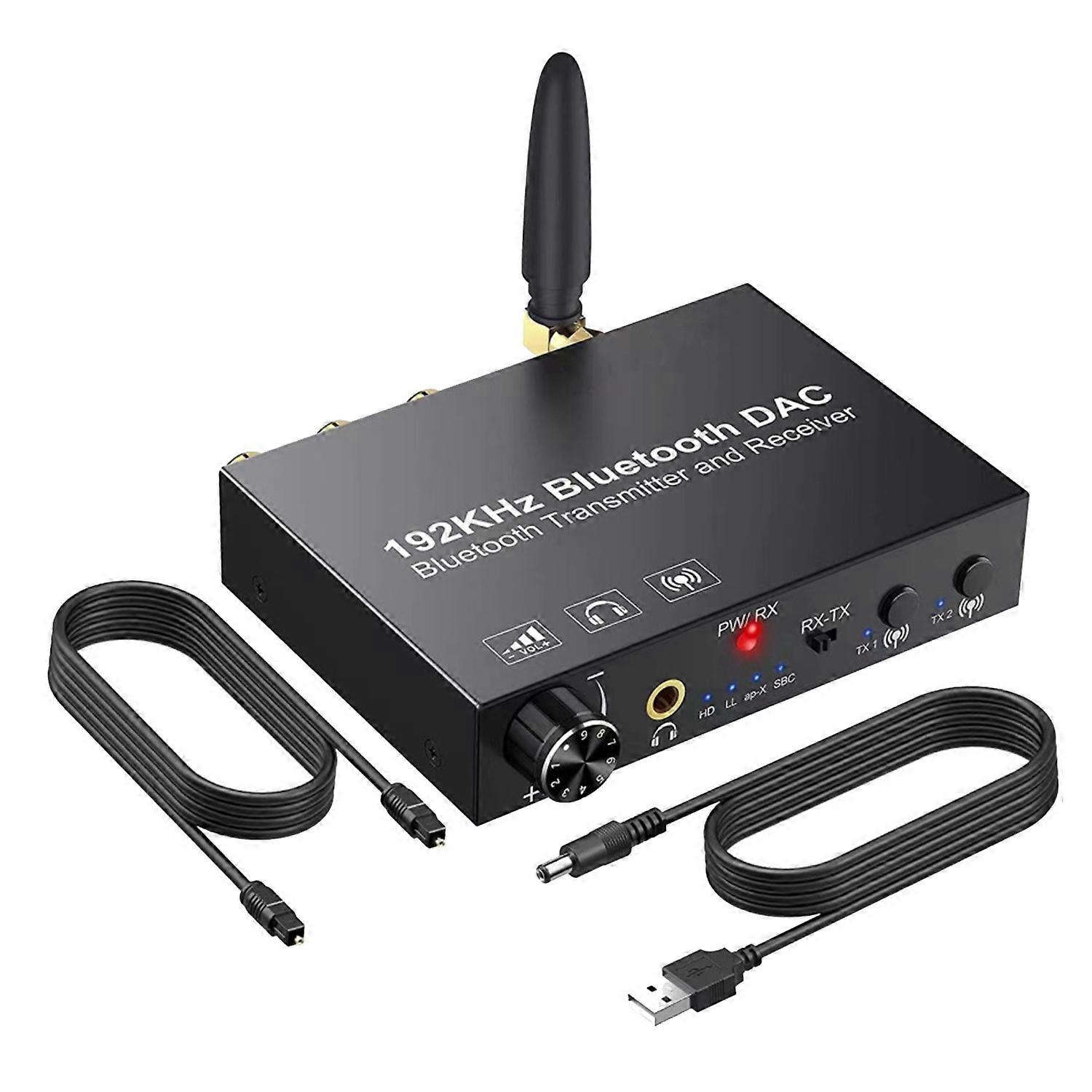 192-khz-bluetooth-digital-analog-wandler, Drahtloser Audio-transceiver, Optischer/koaxialer Zu Analogem Tv-adapter