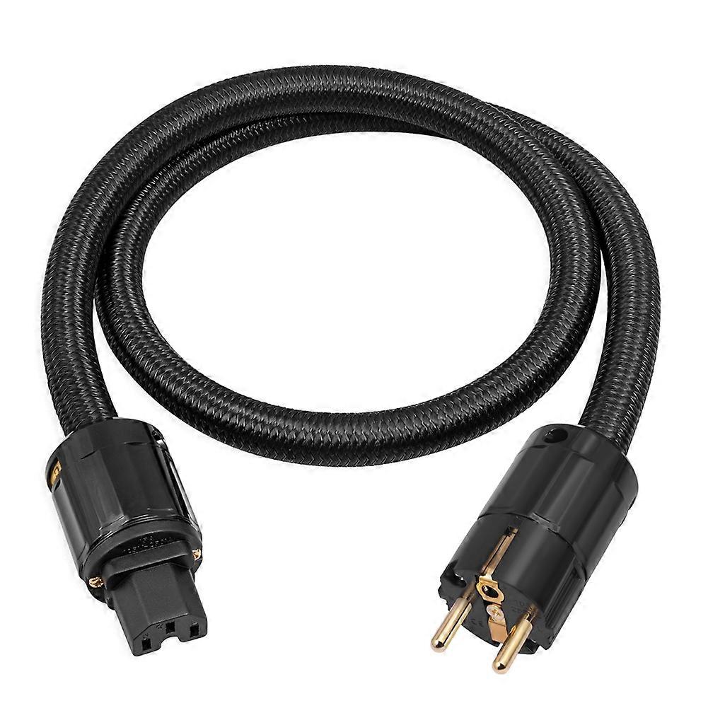 12 Awg Hifi-stromkabel, Europäischer Standard, 250 V/15 A Für Lautsprecher, Subwoofer, Plattenspieler, Verstärker, 200 Cm