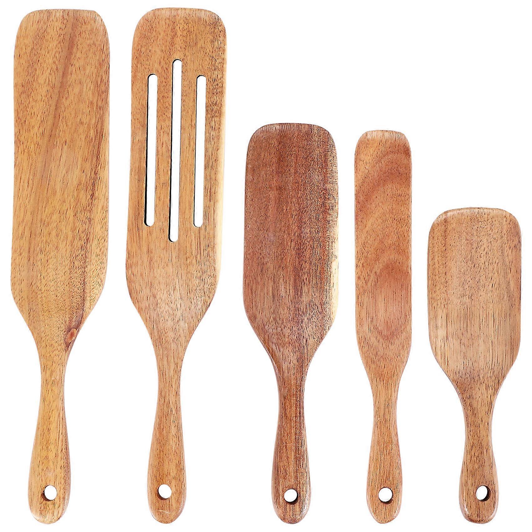 Set Hochwertiger, Handgefertigter Schottischer Holzspatel. Diese Holzspatel Sind Hitzebeständig Und Antihaftbeschichtet.