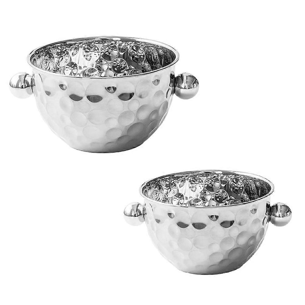 Set Mit 2 Eisbehältern Inklusive Schaufeln, Getränkebehälter, Edelstahl-weinkühler, Eisbehälter Für Bierflaschen