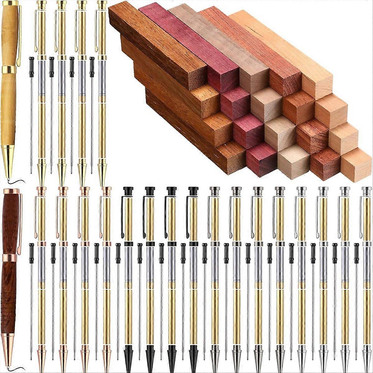 30 Drechselstift-sets, Projektmaterialien, 7-mm-feinstifte Mit Minen Und Rohlingen, Holz Zum Drechseln.