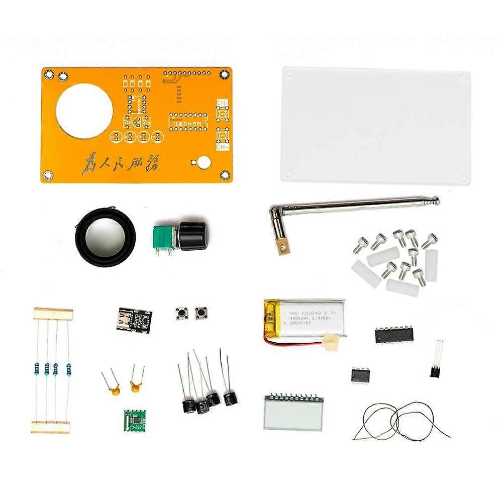 Selbstbausatz Für Fm-radio, Elektronik-bausatz, Löt-übungsset, Radio-bausatz, Digitalanzeige, Usb-c-ladeanschluss, Ersatzteile