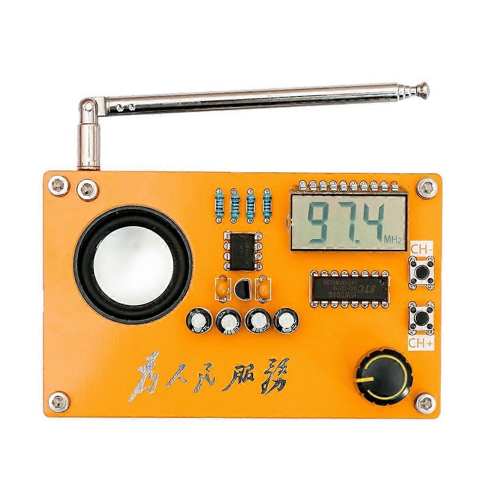 Fm-radio-bausatz Zum Selberbauen, Elektronik-bausatz Zum Selberbauen, Löt-übungsset, Radio-bausatz Zum Selberbauen, Digitalanzeige, Usb-c-ladeanschluss, Fertiges Produkt