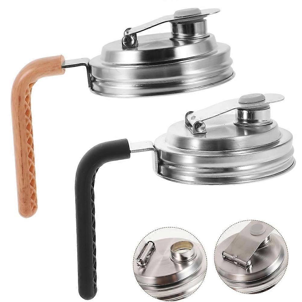 Set Aus 2 Ausgießdeckeln Aus Edelstahl Für Mason-gläser Mit Weiter Öffnung, Wiederverwendbar Und Kompatibel Mit Mason-ball-gläsern Mit Weiter Öffnung.