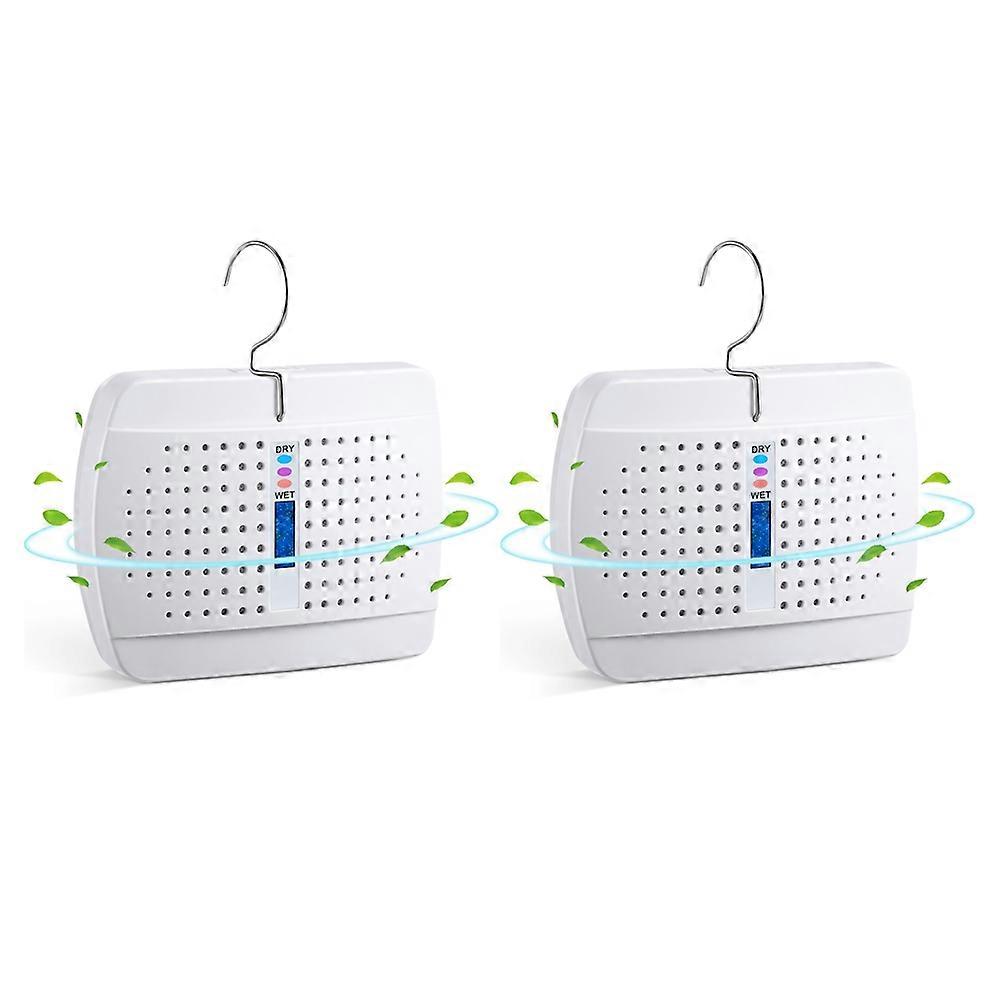 Kleiner, Wiederaufladbarer Luftentfeuchter, Hocheffizienter Feuchtigkeitsabsorber Für Schlafzimmer, Kleiderschrank Und Bücherregal, Eu-stecker, 2er-pack
