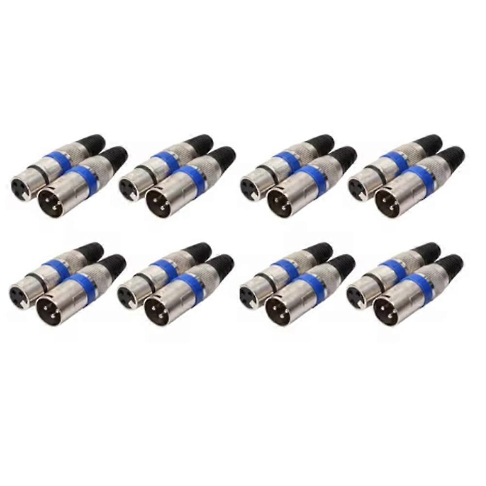 Xlr-stecker/buchse-adapter (8 Paare) Für 3-poliges Audiomikrofon