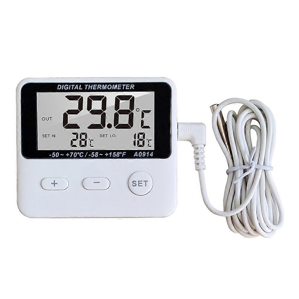 Mini-digitalthermometer Mit Lcd-sonde Für Wassertank, Schwimmbad, Kühlschrank, Aquarium, Weinkeller