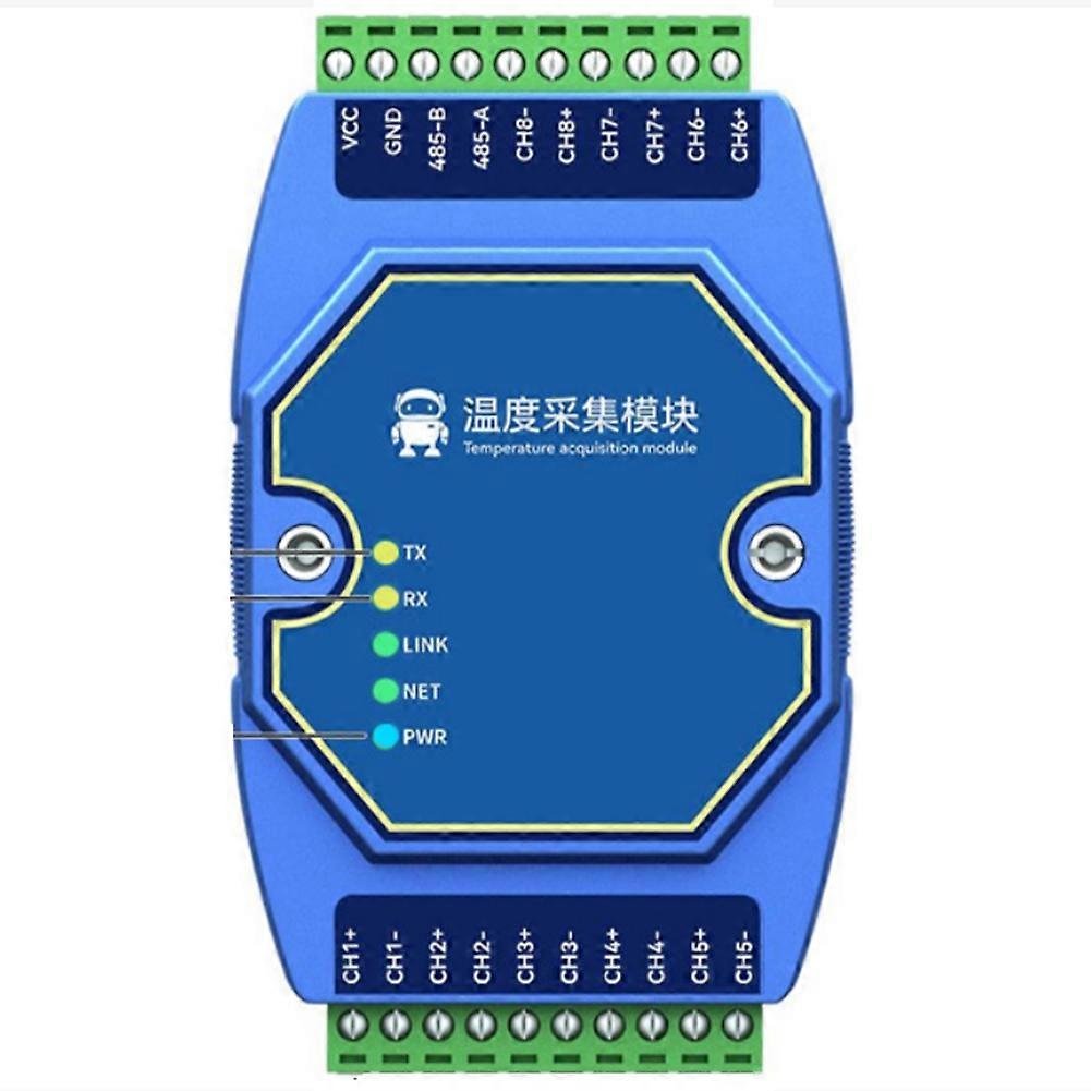8-kanal-modbus-rs485-typ-k-temperaturerfassungsmodul, Thermoelement-eingangsgateway, Industrieller Dns-watchdog