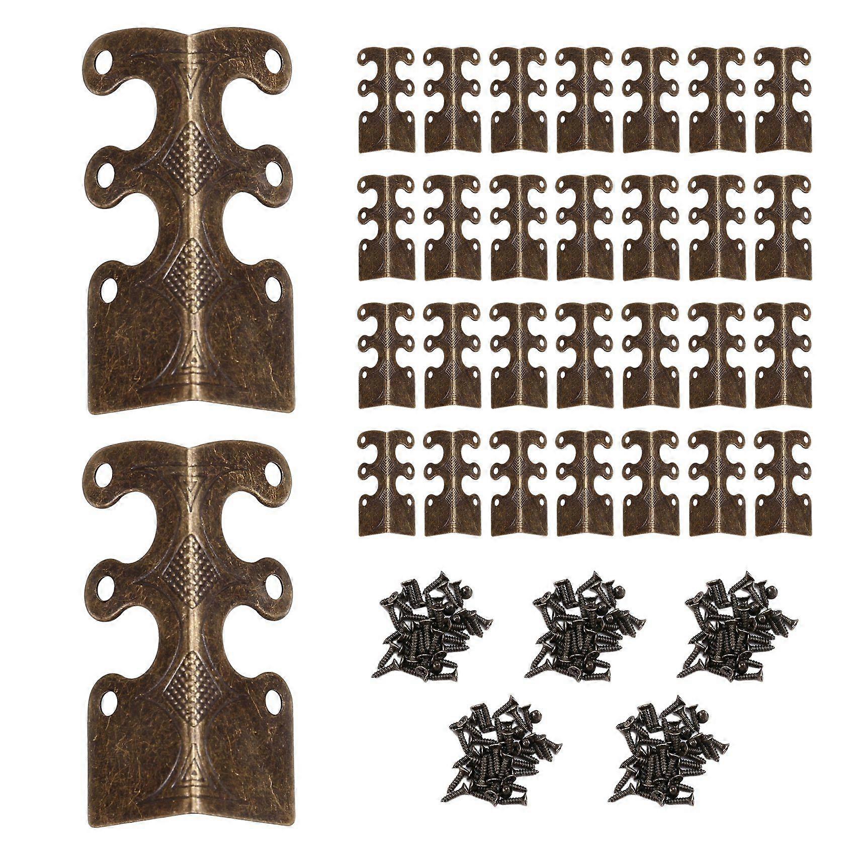 Set Mit 30 Eckenschützern Für Fußleisten, Eckenschützer Aus Metall Im Vintage-stil Aus Bronze