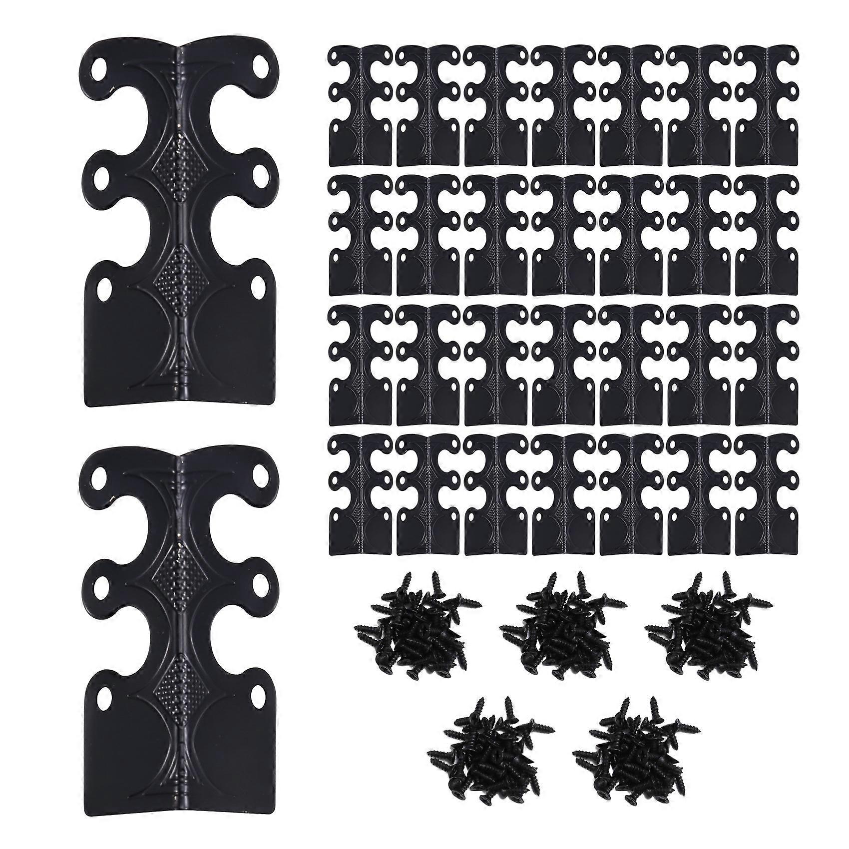 Set Mit 30 Eckenschützern Für Fußleisten, Schwarze Metalleckenschützer Im Vintage-stil