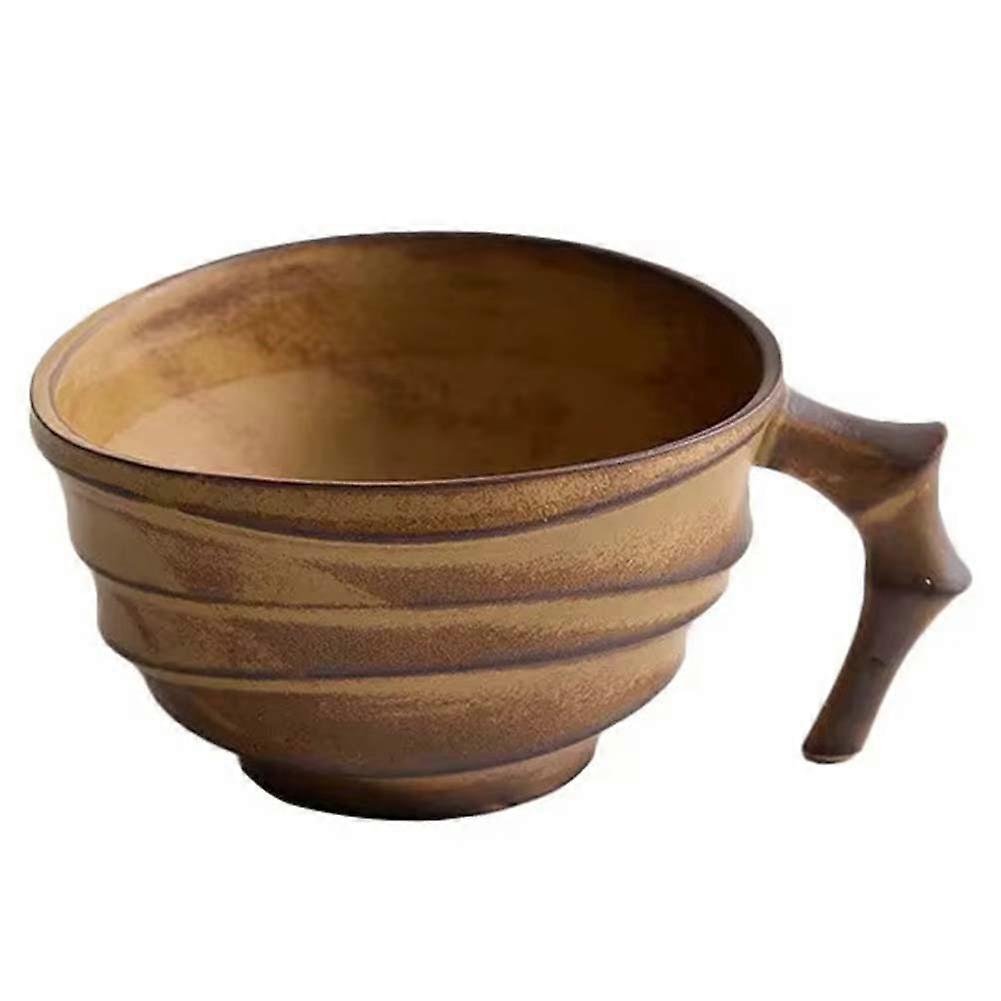 Vintage-keramikbecher, Hochwertiger Japanischer Becher, Kaffee-/milch-/frühstücksbecher, Braun