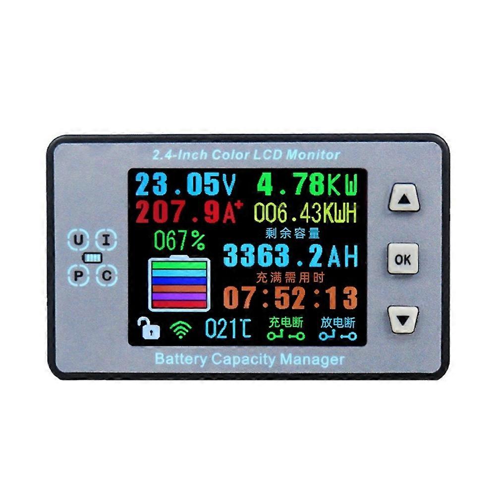 Drahtloser Bluetooth-batteriekapazitätstester (coulometer, Amperemeter, Voltmeter) Mit 2,4-zoll-farbbildschirm Für Elektroautos Und Wohnmobile
